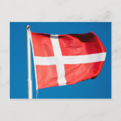 Dänemark Flagge Postkarte (Vorderseite)