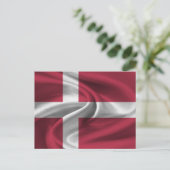 Dänemark Flagge Postkarte (Stehend Vorderseite)