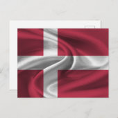 Dänemark Flagge Postkarte (Vorne/Hinten)