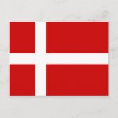Dänemark Flagge Postkarte (Vorderseite)