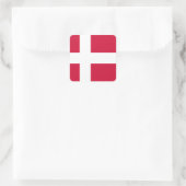 Dänemark Flagge Quadratischer Aufkleber (Tasche)