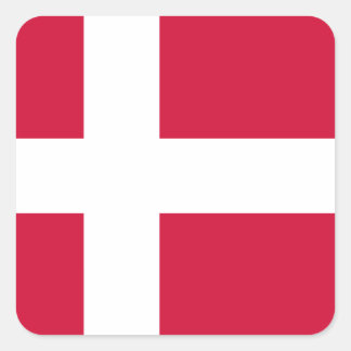 Dänemark Flagge Quadratischer Aufkleber