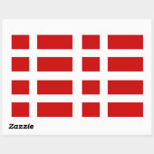 Dänemark Flagge Rechteckiger Aufkleber (Blatt)