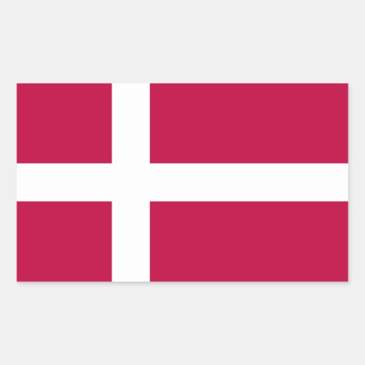 Dänemark Flagge Rechteckiger Aufkleber (Vorderseite)
