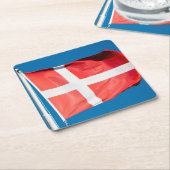 Dänemark Flagge Rechteckiger Pappuntersetzer (angewinkelt)
