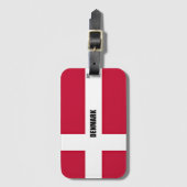 Dänemark Flagge (rot und weiß) Gepäckanhänger (Vorderseite Vertikal)