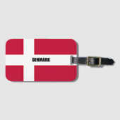 Dänemark Flagge (rot und weiß) Gepäckanhänger (Vorderseite (Horizontal))