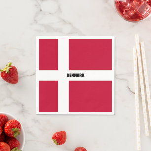 Dänemark Flagge (rot und weiß) Serviette