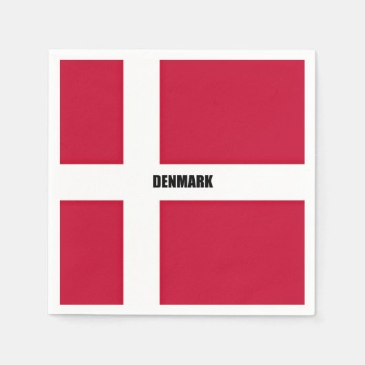 Dänemark Flagge (rot und weiß) Serviette (Vorderseite)