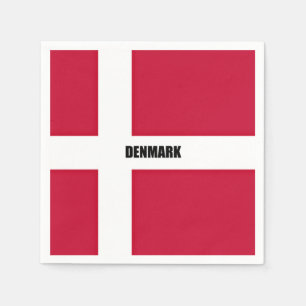 Dänemark Flagge (rot und weiß) Serviette