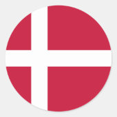 Dänemark Flagge Runder Aufkleber (Vorderseite)
