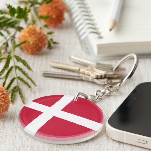 Dänemark Flagge Schlüsselanhänger (Vorderseite rechts)