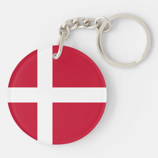 Dänemark Flagge Schlüsselanhänger (Rückseite)