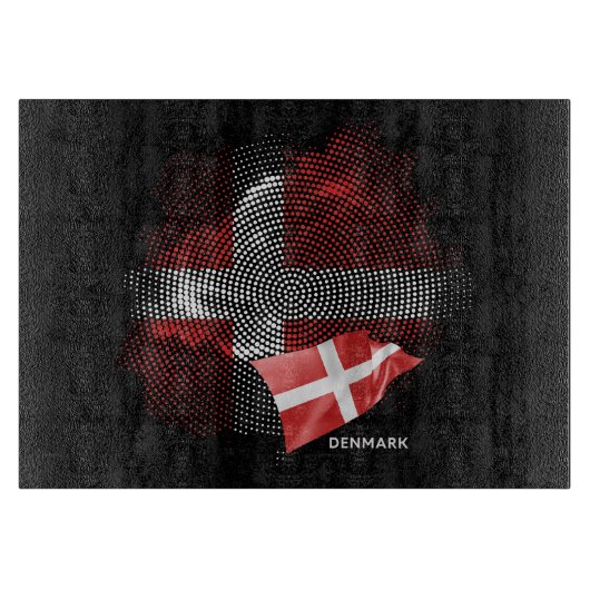 Dänemark-Flagge Schneidebrett (Vorderseite)