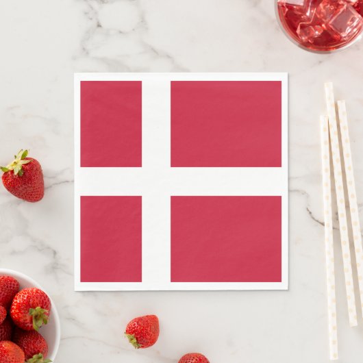 Dänemark Flagge Serviette (Beispiel)
