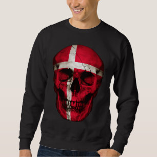 Dänemark Flagge Skull Danish Roots Proud Patriotic Sweatshirt