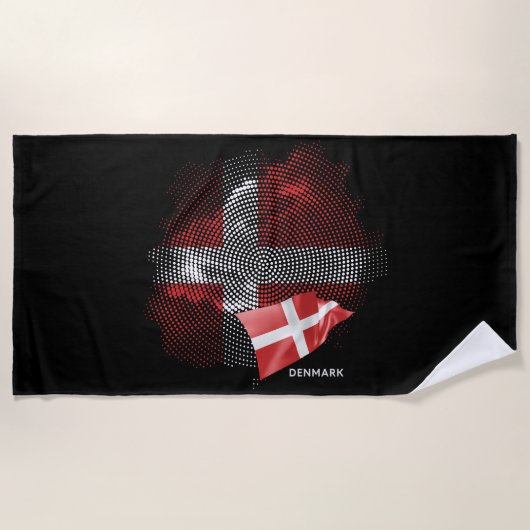 Dänemark-Flagge Strandtuch (Vorderseite)