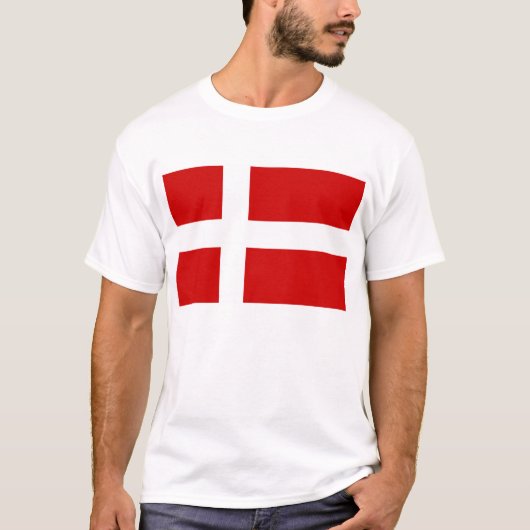 Dänemark Flagge T-Shirt (Vorderseite)