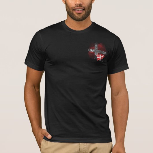 Dänemark-Flagge T-Shirt (Vorderseite)