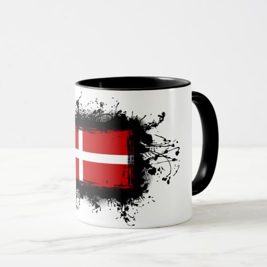 Dänemark-Flagge Tasse (VorderseiteRechts)