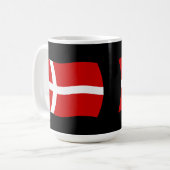 Dänemark-Flagge-Tasse Kaffeetasse (Vorderseite Links)