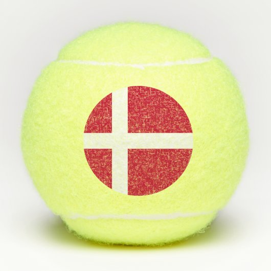 Dänemark Flagge Tennisbälle (Vorderseite)