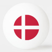 Dänemark Flagge Tischtennisball (Rückseite)