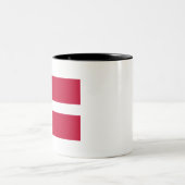 Dänemark Flagge Zweifarbige Tasse (Mittel)