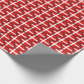 Dänemark-Flaggen-Bienenwaben-Packpapier Geschenkpapier (Ecke)