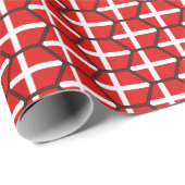 Dänemark-Flaggen-Bienenwaben-Packpapier Geschenkpapier (Rolleneckpunkt)