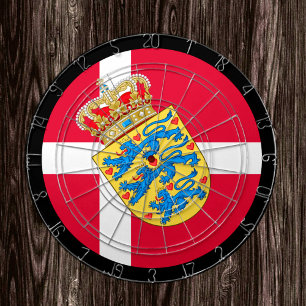Dänemark Flaggen Dartboard & Dänische Darts / Spie Dartscheibe