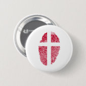 Dänemark Flaggen Fingerprint Land Prix Button (Vorne & Hinten)