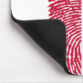 Dänemark Flaggen Fingerprint Land Prix Mousepad (Ecke)