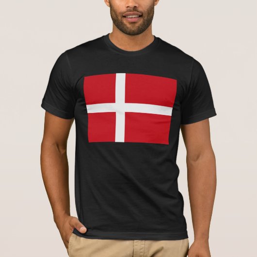 Dänemark-Flaggen-T - Shirt (Vorderseite)
