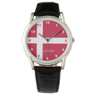 Dänemark-Flaggen-Uhr Armbanduhr