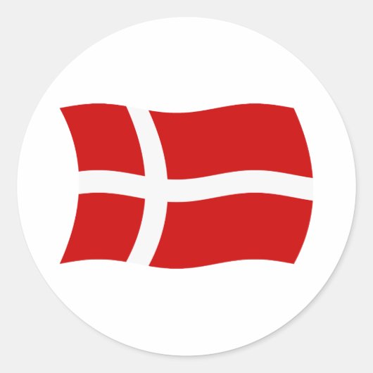 Dänemark Flaggenaufkleber Runder Aufkleber (Vorderseite)