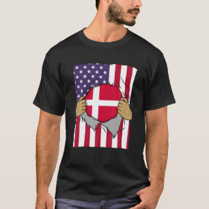 Dänemark Flaggenblut in meiner Zuhause Pride Danis T-Shirt