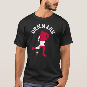 Dänemark Flaggenfußballspieler Prix Dansk Soccer D T-Shirt