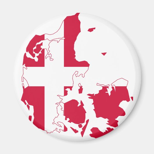 Dänemark Flaggenkarte DK Magnet (Vorne)