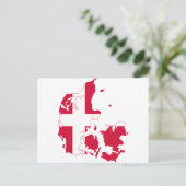 Dänemark Flaggenkarte DK Postkarte (Stehend Vorderseite)