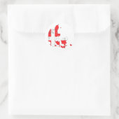 Dänemark-Flaggenkarte Runder Aufkleber (Tasche)