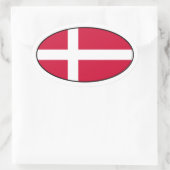 Dänemark Flaggenoval-Aufkleber Ovaler Aufkleber (Tasche)