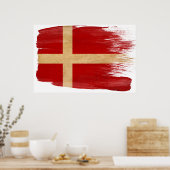 Dänemark Flaggenposter Poster (Küche)