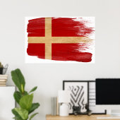 Dänemark Flaggenposter Poster (Heimbüro)