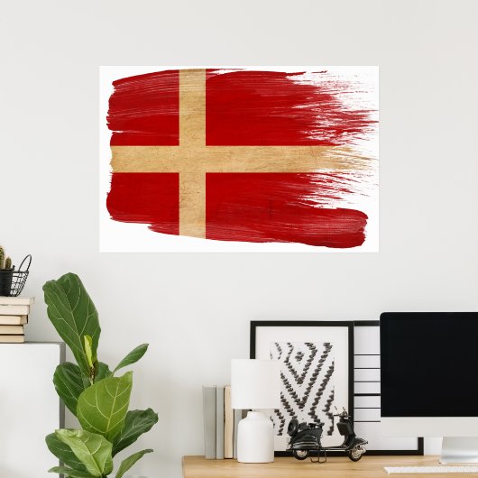 Dänemark Flaggenposter Poster (Heimbüro)