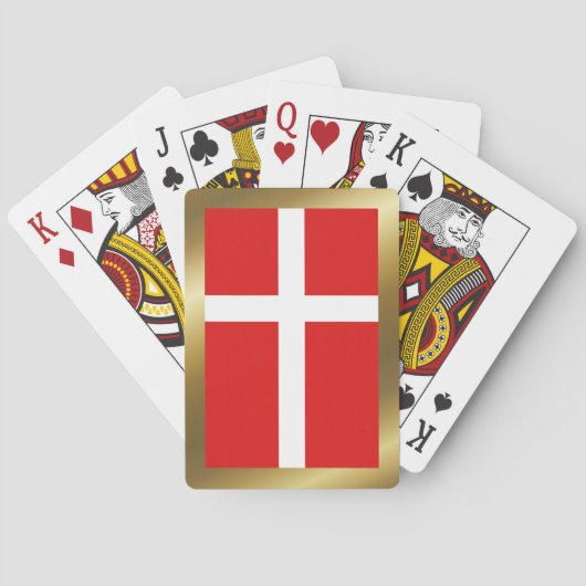Dänemark Flaggenspielkarten Spielkarten (Rückseite)