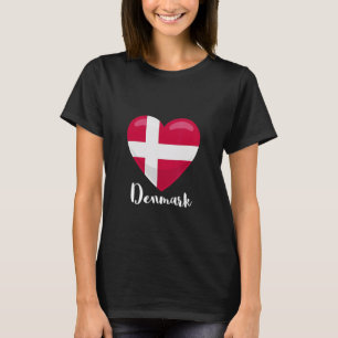 Dänemark Flaggenstaat Herz Dansk Proud Danmark Roo T-Shirt