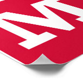 Dänemark Flaggentext Poster (Ecke)