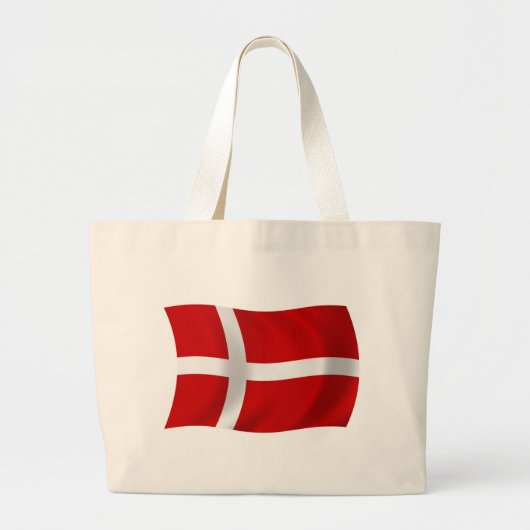 Dänemark Flaggentotentasche Jumbo Stoffbeutel (Vorne)