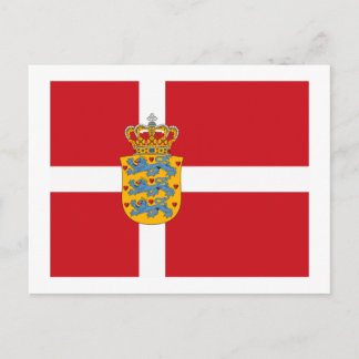 Dänemark Flagw COA Postcard Postkarte